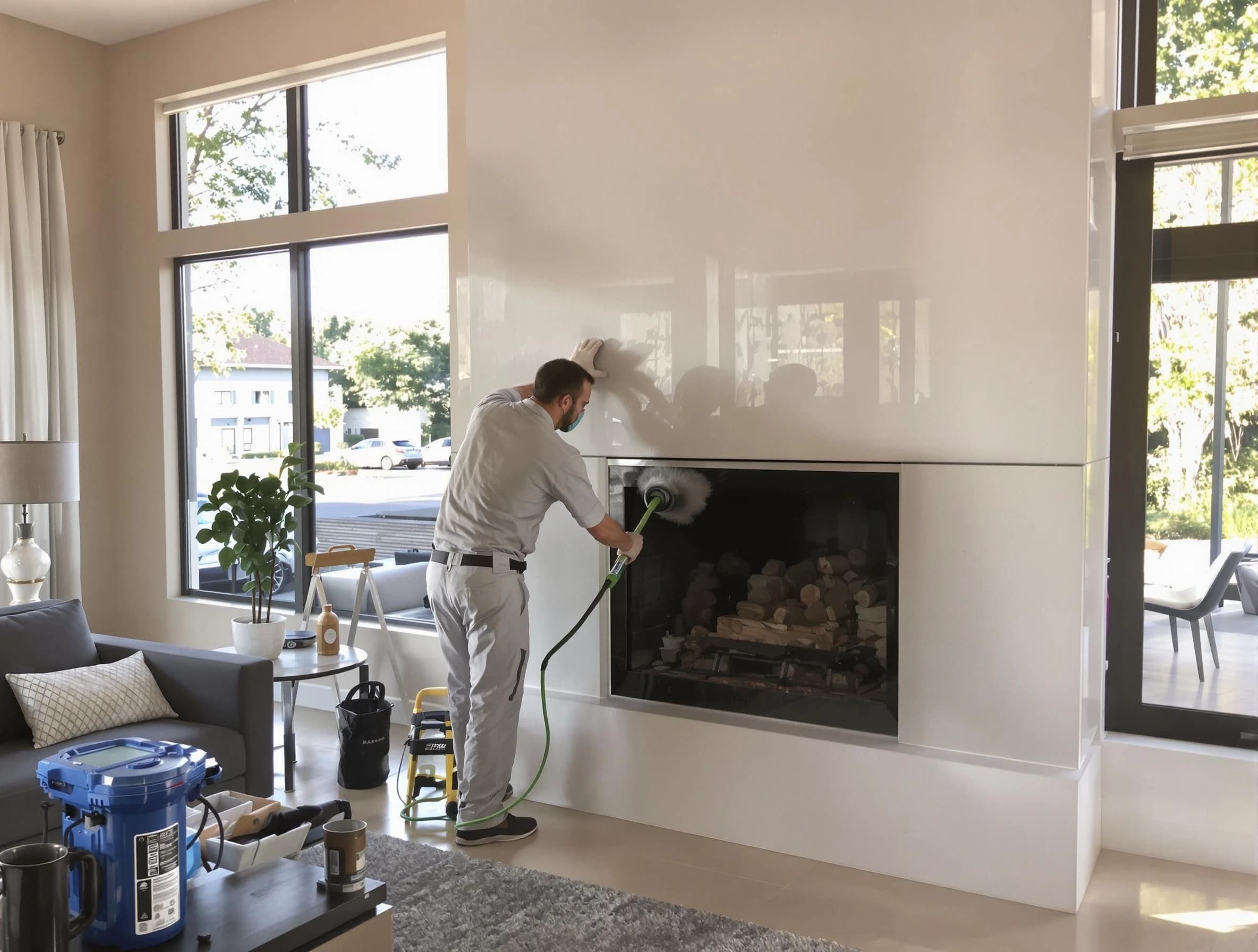 Monroeville Chimney Sweep performing thorough soot removal in Monroeville, PA