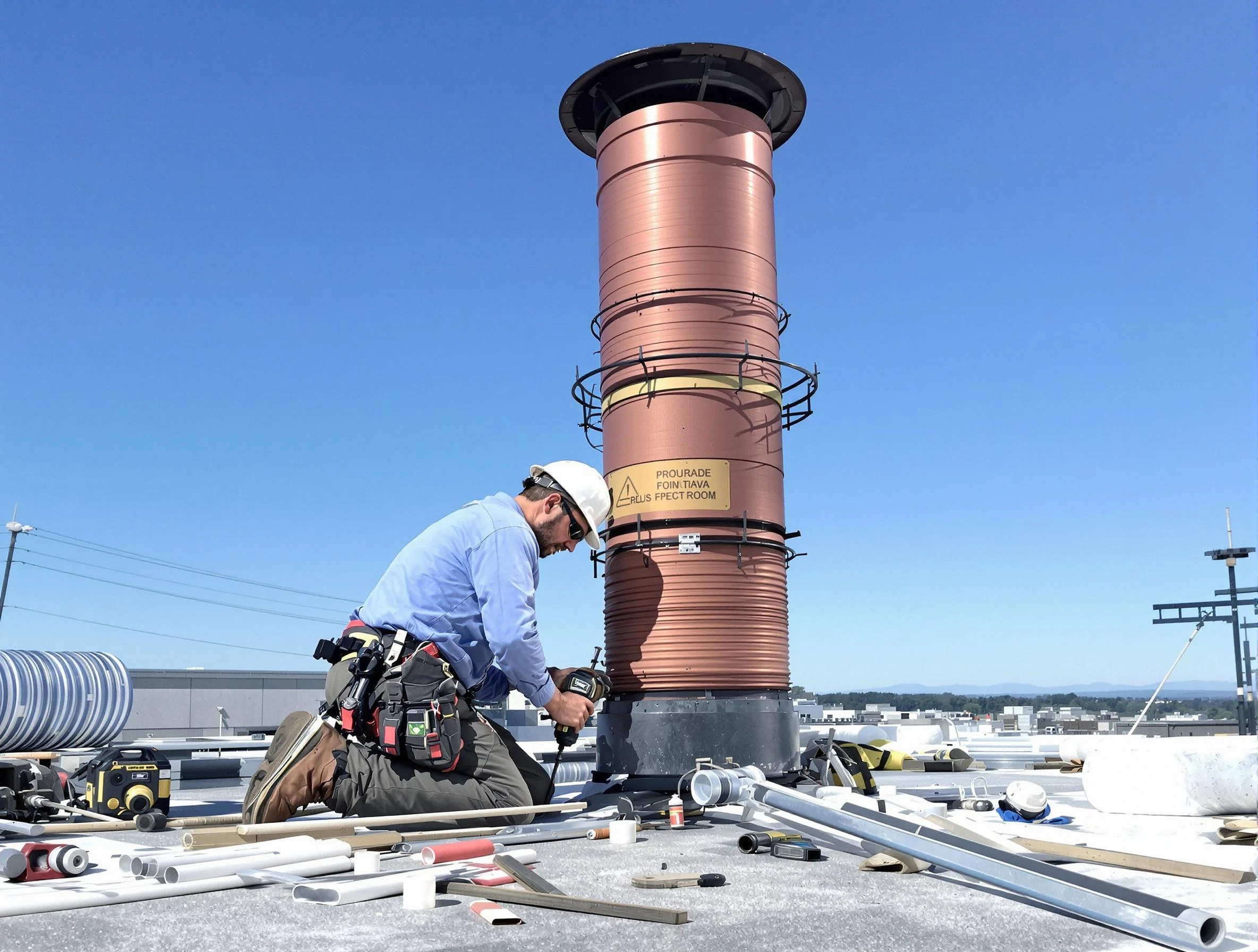 Installed chimney liner by Monroeville Chimney Sweep in Monroeville, PA