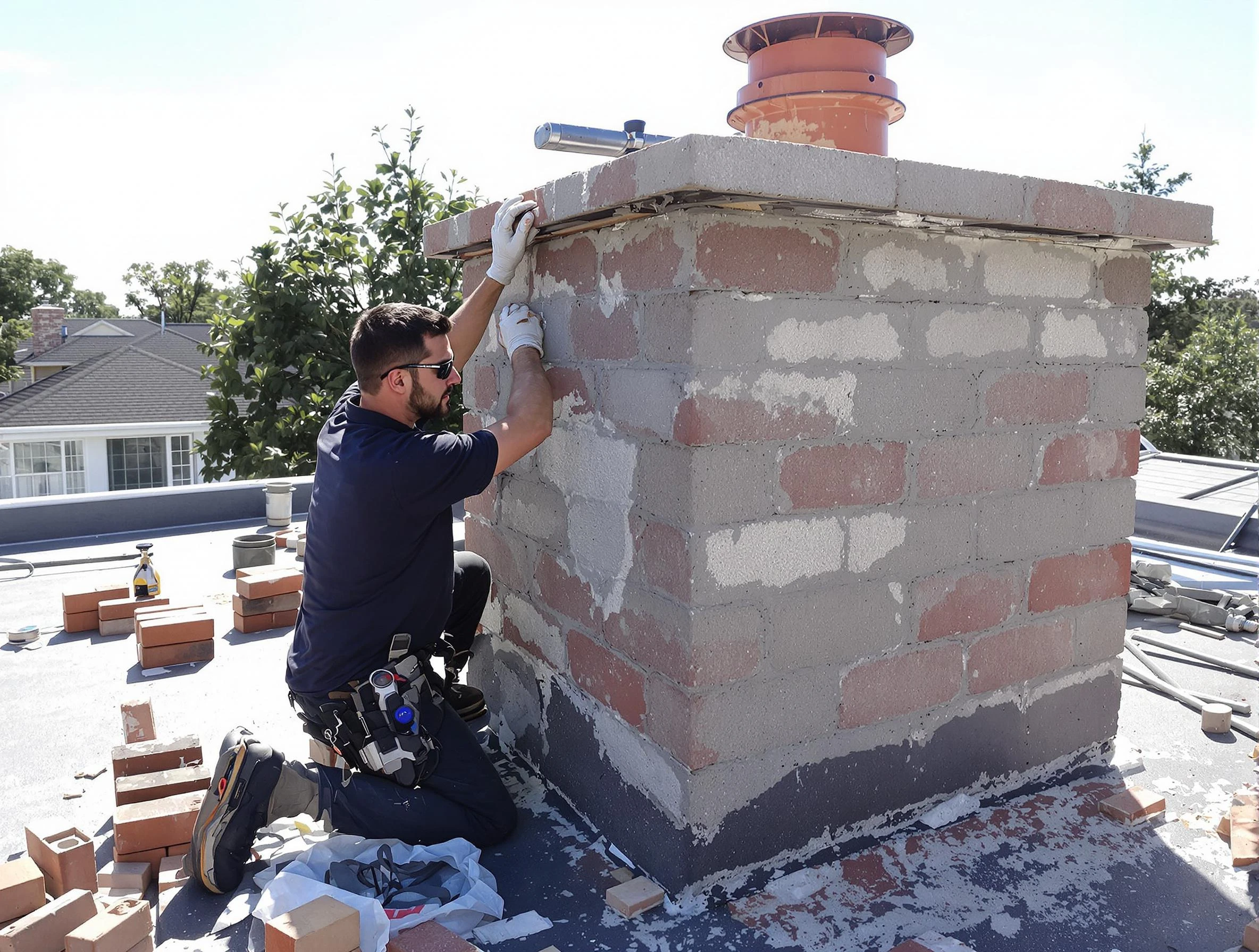 Advanced chimney repair process by Monroeville Chimney Sweep in Monroeville, PA